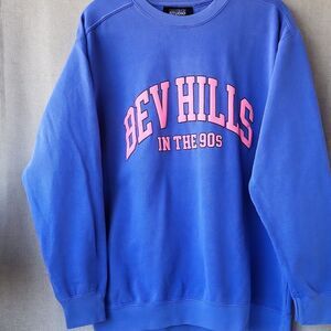 Lulusimon STUDIO baggy lilac blue crew neck sweater BEVHILLS in the 90S. Size XS